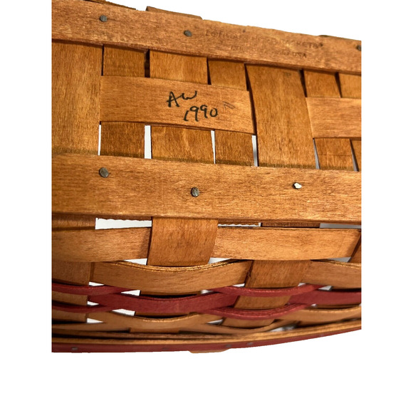 1990 Longaberger Christmas Collection Gingerbread Basket 10"L x 6"W x 4"H - Picture 3 of 3